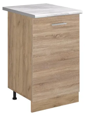 Zdjęcie produktu dla Szafki kuchenne Vicco R-Line Sonoma/Dąb goldkraft 50 cm blat roboczy Marmur, Model 70409