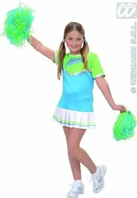 Produktbild von Kostüm Cheerleader grün/hellblau Gr. 158