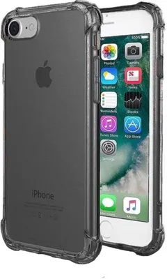 Image de Smartphonica iPhone 6/6s transparent
  housse en silicone antichoc avec bumper - Noir