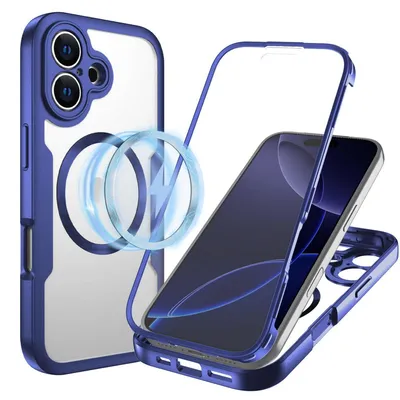 Obrázek produktu pro Pro Apple iPhone 17 MagSafe Ring Celotělové 360° akrylové / TPU pouzdro Blue