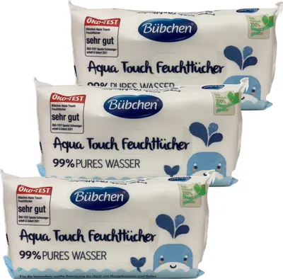 Produktbild von Bübchen Aqua Touch Feuchttücher (3x48 Tücher)