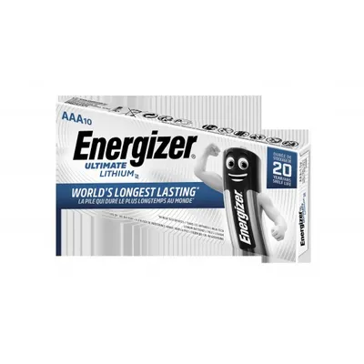 Produktbild von Energizer Ultimate Lithium Battery Box of 10 batérií Energizer AAA 1,5 V, AAA, FR03, 1250 mAh