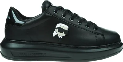 A single black Karl Lagerfeld sneaker is shown against a white background.