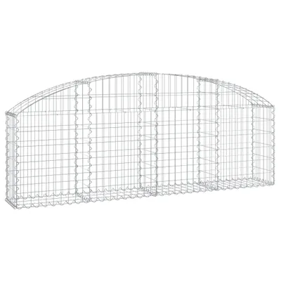 Obrázok produktu pre vidaXL Gabión s vysokým oblúkom 200x30x60/80 cm Pozinkované železo