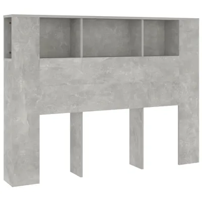 Immagine prodotto di vidaXL Testiera con ripiani Grigio cemento 140x18,5x104,5 cm