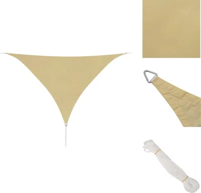 Produktbild von vidaXL Sonnensegel Oxford Gewebe Dreieckig 5 x 5 x 5 m Beige -  Sonnenschirme & Sonnenschutze
