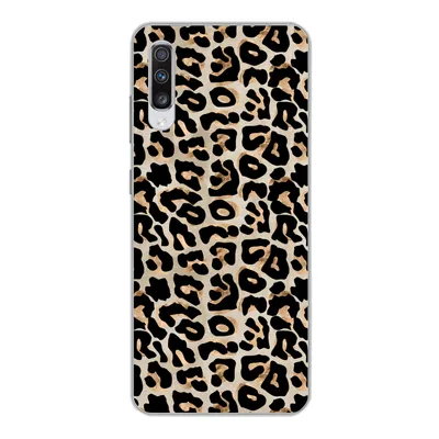 Produktbild von MuchoWow® Handyhülle Schutzhülle Hülle für Samsung Galaxy A70 Pantherdruck - Braun - Luxus Silikon Softcase Handy Hülle - Schutzhaube