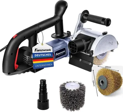 Produktbild von Satiniermaschine Bürstenschleifer 1500 W inkl. Stahldraht & Nylon Bürste