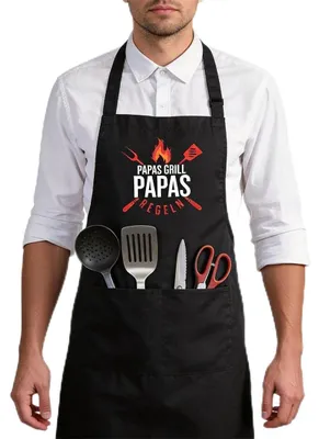 Imagen del producto de Delantales para barbacoa con bolsillos, talla M, para hombre