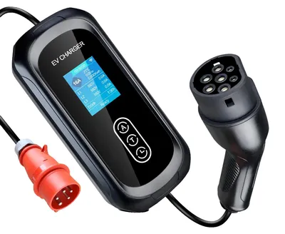 Immagine prodotto di Caricatore portatile per veicoli elettrici, controllo tramite Wi-Fi, cavo di ricarica da 5 metri, APP - 11 kW - 5 metri