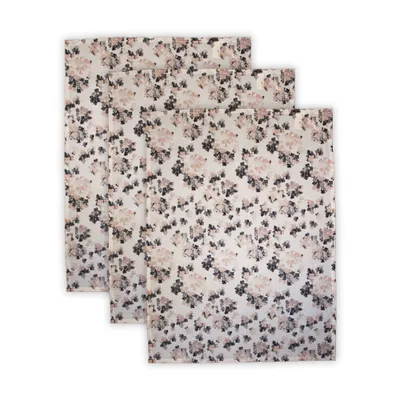 Zdjęcie produktu dla HOME ELEMENTS Zestaw 3 ściereczek do naczyń 50*70 cm, Kwiaty