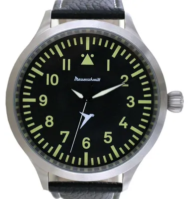 Produktbild von Aristo Herren Messerschmitt Uhr Fliegeruhr Triple XL Automatik ME-65A Leder