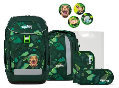 Produktbild von Ergobag Maxi Schulrucksack Set (6-tlg.) - DinosauriBär, Farbe:dinosauribär