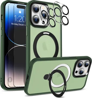 Produktbild von Hybrid Luxury Case mit Glas für iPhone 14 Pro Max Hülle für MagSafe Schutzhülle