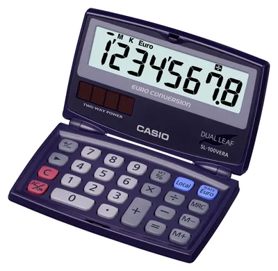 Produktbild von CASIO Taschenrechner SL-100 VERA Solar-/ Batteriebetrieb