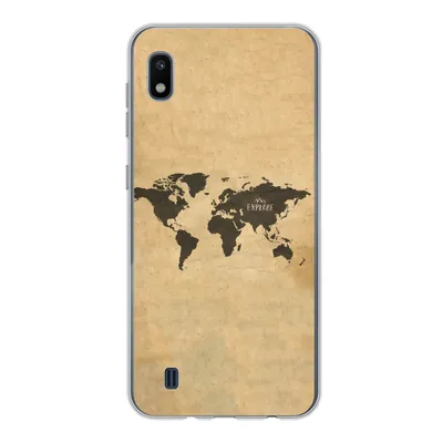 Produktbild von MuchoWow® Handyhülle Schutzhülle Hülle für Samsung Galaxy A10 Weltkarte - Vintage - Erforschen Silikon Softcase Handy Hülle - Schutzhülle
