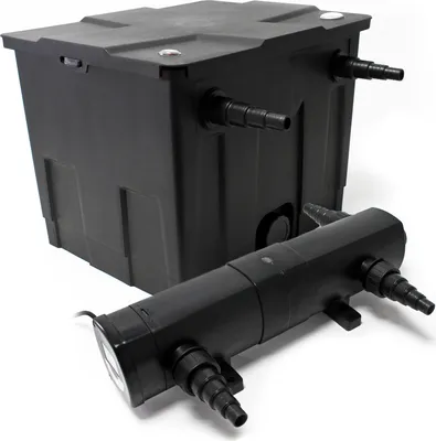 Produktbild von Wiltec Komplettset: CBF-350 Teichfilter bis 12000 L Teichfilteranlage als Durchlauffilter, CUV-224 Teichklärer UVC Klärer mit 24 Watt UV-C Leistung