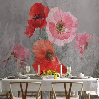 Produktbild von Vlies Fototapete - Gray Meadow 250x175 cm Blumen n-B-0075-a-a
