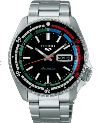 Produktbild von Seiko 5 Sports Automatic Black Dial Stainless Steel Watch SRPK13K1