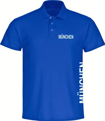 Produktbild von multifanshop Poloshirt - München blau - Brust & Seite, blau, Größe M