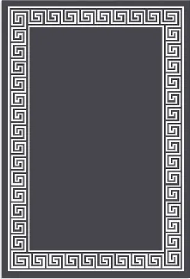 Produktbild von Klassisch & Elegant – Teppich in Anthrazit mit griechischer Bordüre : 120x170 cm