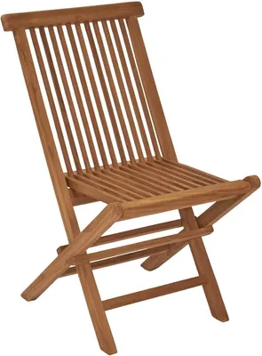 Produktbild von Gartenstuhl - Braun - Teakholz massiv - klappbar