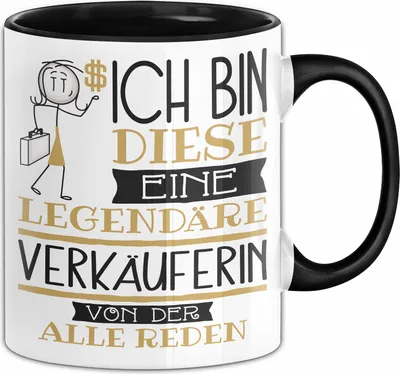 Produktbild von Verkäuferin Tasse Geschenk Ich Bin Diese Eine Legendäre Verkäuferin Von Der Alle Reden Geschenkidee Geburtstag Weihnachten (Schwarz)