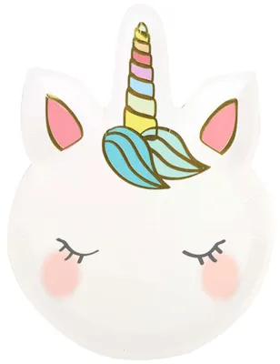 Produktbild von 8 Blushing Unicorn Pappteller 21 x 22cm