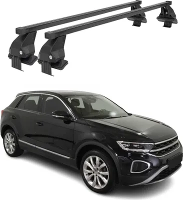 Produktbild von Menabo Dachträger Grundtäger für VW T-Roc 2017-2025 50kg Stahl Schwarz 2 tlg