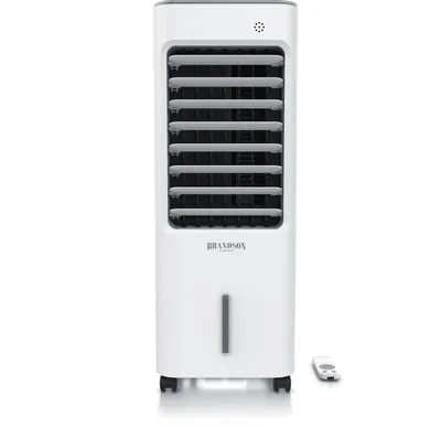 Image de Brandson Ventilateur combiné, refroidisseur d'air mobile, refroidissement par eau, réservoir d'eau de 5L, climatisation, 50W, blanc