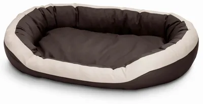 Produktbild von Juelle Luxus Hundebett Groß Kunstleder Dunkelbraun 120x90cm