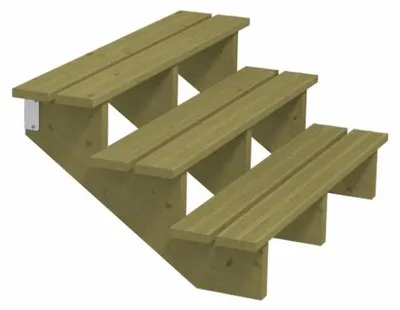 Produktbild von Plus Außentreppe Kiefer 3 Stufen 120 cm breit
