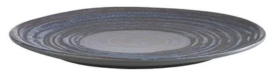Produktbild von APS 85028 Teller LOOPS, Ø 27 cm, Höhe 2 cm, Melamin, dunkelblau/dunkelgrau