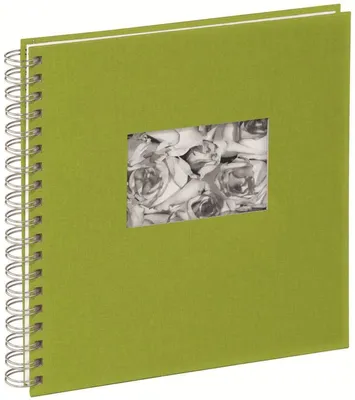 Produktbild von Spiralalbum 240x250mm lindgrün Passepartout Leineneinband 50 Seiten Packung mit 12 Stück