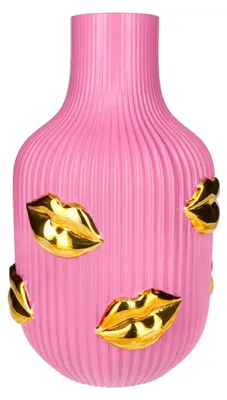 Produktbild von Gift Company L'amour Vase Lippen Gold rosa 30cm