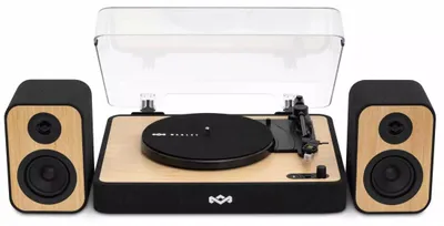 Image de Platine Vinyle Vintage Design Bambou, Son Stéréo - House Of Marley