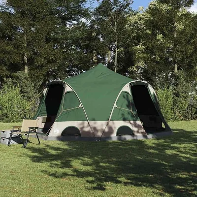 Imagen del producto de Tienda de campaña tipo cúpula para 4 personas, con techo verde, dimensiones 505x450x248 cm, ideal para jardín