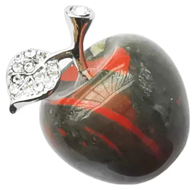 Appelfigur aus Blutstein, Kristall, 3 cm, Dekoration