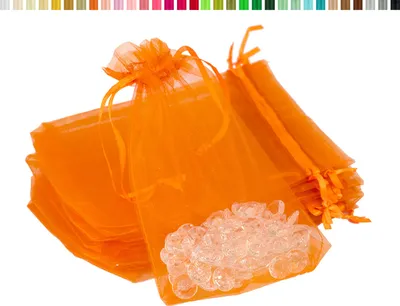 Organzasäckchen 7x9cm orange