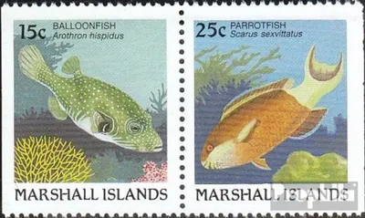 Produktbild von Briefmarken Marshall-Inseln 1988 Mi 172D/173D postfrisch Fische