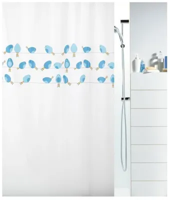 Produktbild von Spirella Duschvorhang Tiere, vers. Designs Farbe: Birdy blue