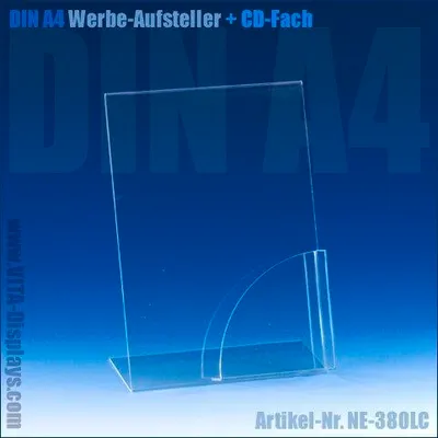 Produktbild von DIN A4 Werbeaufsteller + CD-Fach (L)