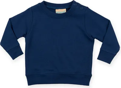 Image de Larkwood Baby Pull unisexe avec fermeture d'épaule RW4263 (18/24 mois (80/86)) (Bleu marine)