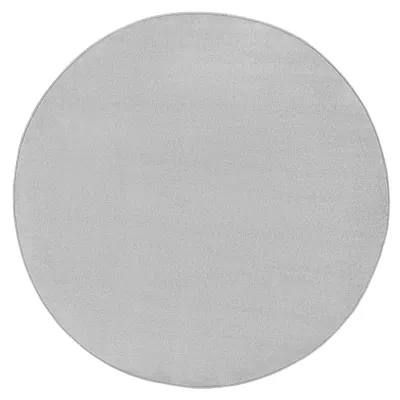 Produktbild von NYVI Teppich Fancy - Pflegeleicht, Strapazierfähig, für Fußbodenheizung - Wohnzimmerteppich Veloursteppich - Ø 133 cm Rund - Grau
