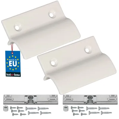 Immagine prodotto di KOTARBAU® 2 Pezzi Maniglia Esterna per Porta del Balcone con Chiusura a Scatto Maniglia per Porta Terrazza con Distanziale e Scatto Crema
