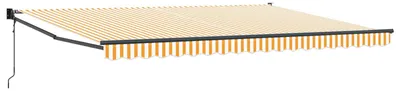 Imagen del producto de Toldo retráctil Amarillo y blanco 4 x 2 m Poliéster y metal
