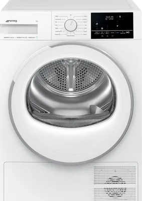 Image de Smeg DN08SEC, debout, remplissage frontal, pompe à chaleur, blanc, pivotant, tactile, droit