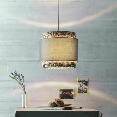 Obrázek produktu pro BRILLIANT přírodní závěsná lampa WATERLILLY | závěsná lampa s proutím z vodního hyacintu | 1x objímka E27 max. 60W | textil/vodní hyacint/kov