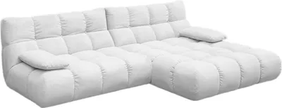 Produktbild von KAWOLA Sofa VIVIEN Ecksofa Feincord weiß Longchair rechts