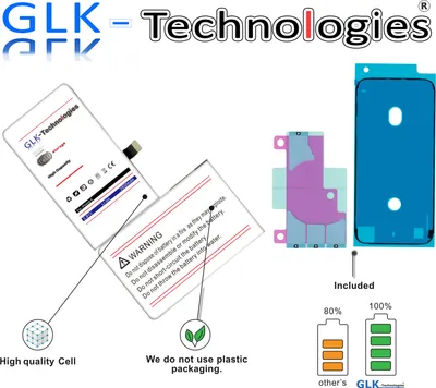 Produktbild von GLK Akku für Apple iPhone X | 10 A1901 A1865 A1902 Batterie  Ohne Set